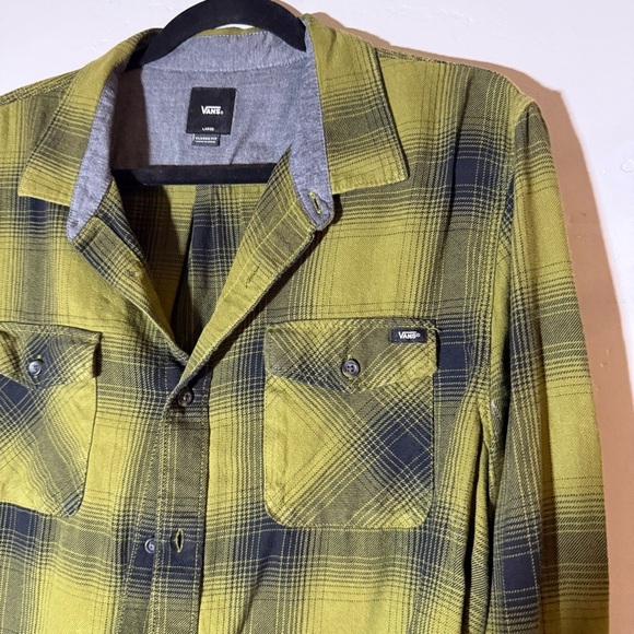 Vans Sycamore Flannel Button Down Long Sleeve Green - Picture 6 of 6